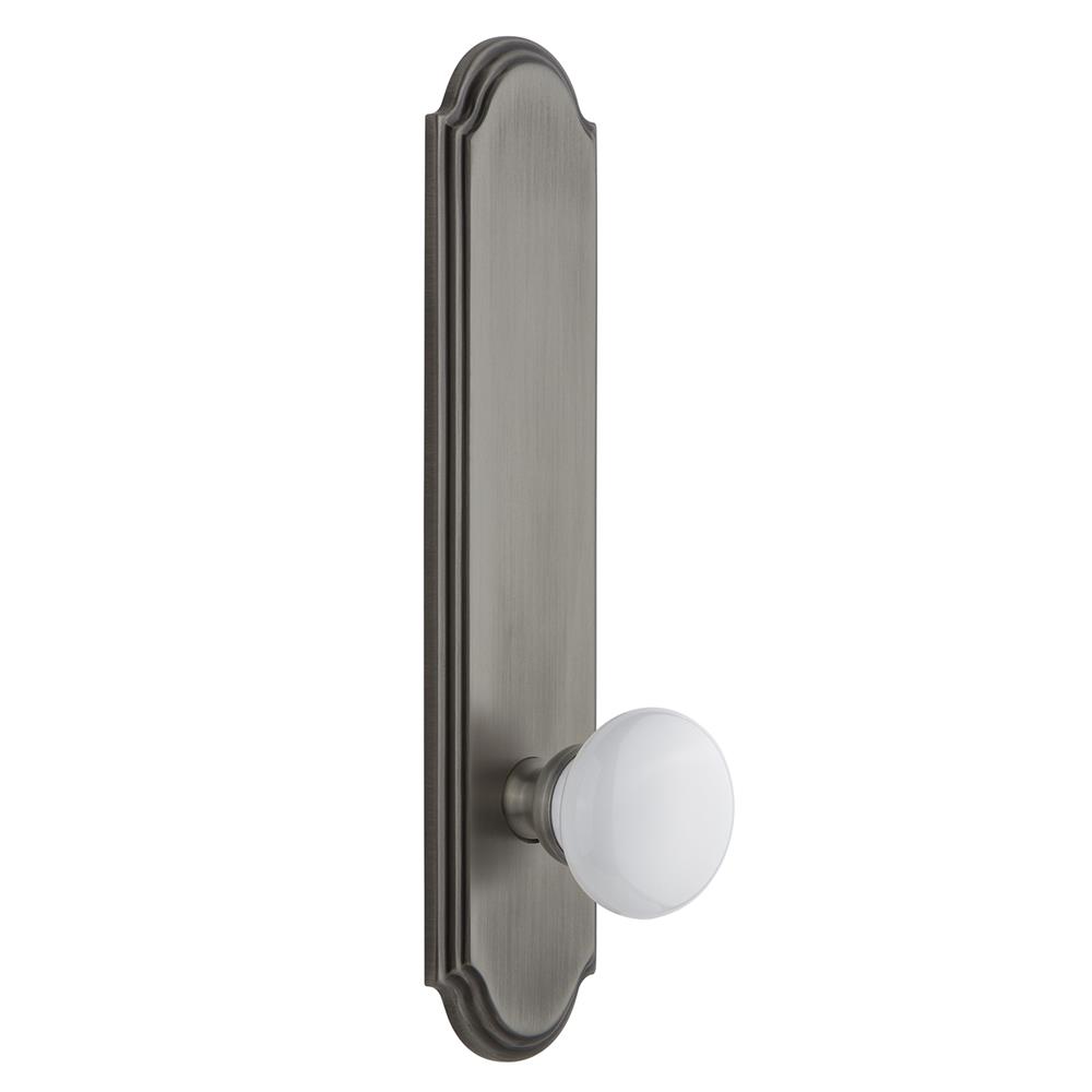 Grandeur by Nostalgic Warehouse ARCHYD Arc Tall Plate Dummy with Hyde Park Knob in Antique Pewter